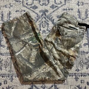 VTG Y2K Faded Realtree Camo Cargo Pants SZ L 36x30 Adjustable